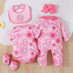 2 pcs pyjama floral pieds