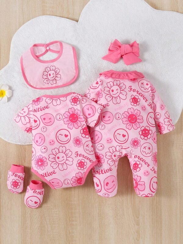 2 pcs pyjama floral pieds – Image 2