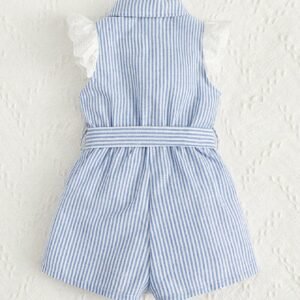 Barboteuse chemise ceinturée