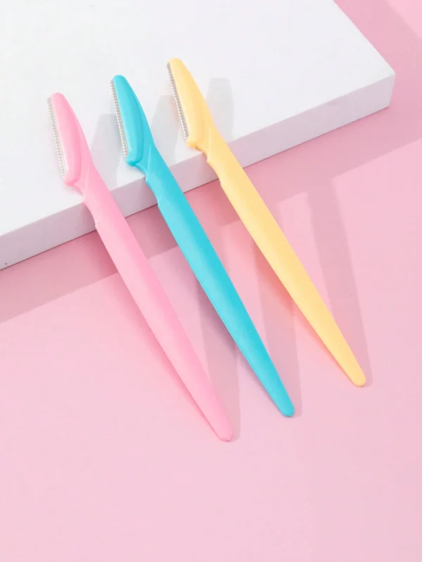 3 rasoirs sourcils acier
