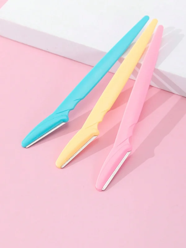 3 rasoirs sourcils acier – Image 2