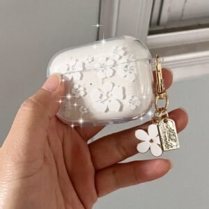 Coque floral blanc AirPods