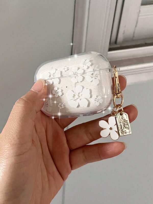 Coque floral blanc AirPods