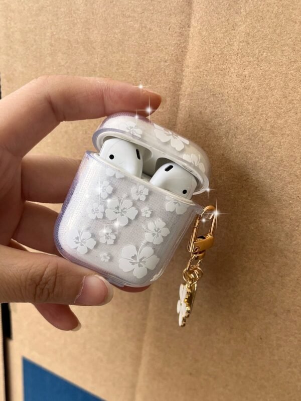Coque floral blanc AirPods – Image 4