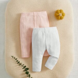 2 pcs pantalons unis confort