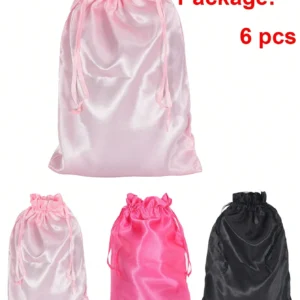 6 pcs sacs cordon perruque