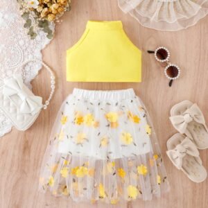 Top brodé jupe tulle
