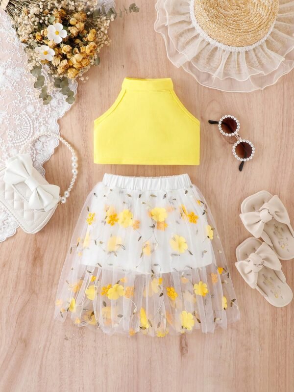 Top brodé jupe tulle