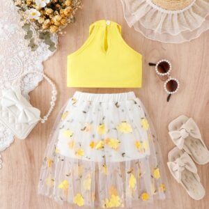 Top brodé jupe tulle
