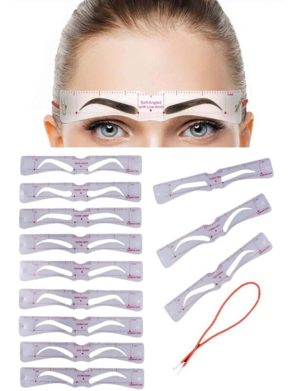 12 pcs modèles sourcils silicone