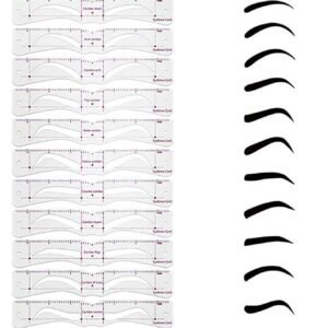 12 pcs modèles sourcils silicone
