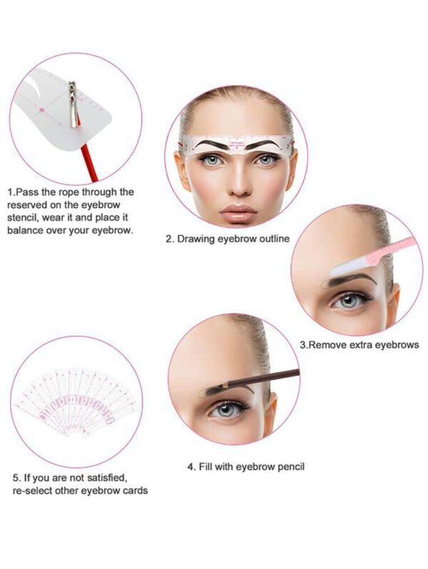 12 pcs modèles sourcils silicone – Image 3