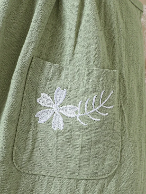 Robe brodée double poche – Image 4