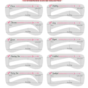 10 pcs pochoirs sourcils EVA