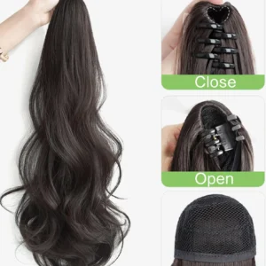 Extension cheveux queue bouclée