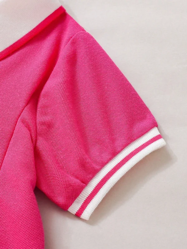 Robe rayée col polo bébé – Image 5