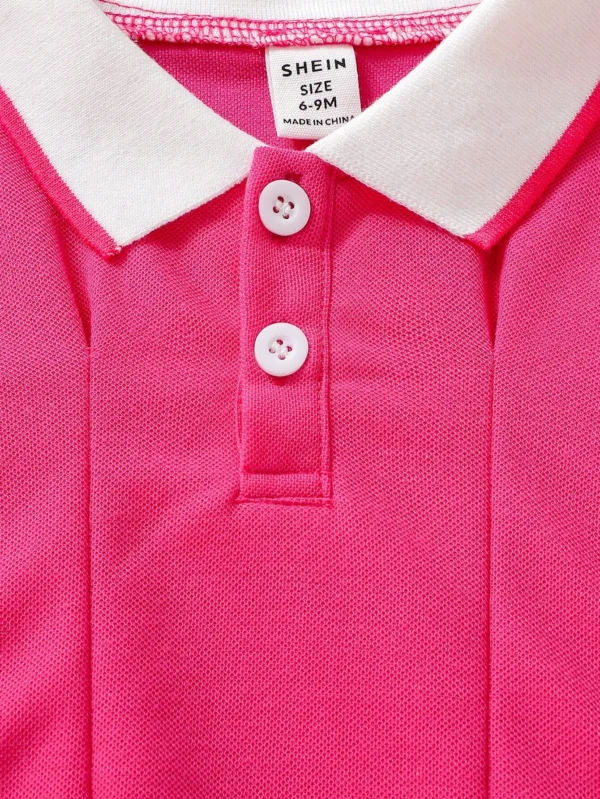 Robe rayée col polo bébé – Image 6