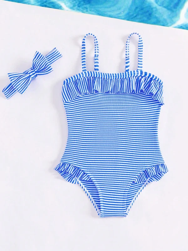 Vêtements plage volants rayé – Image 5