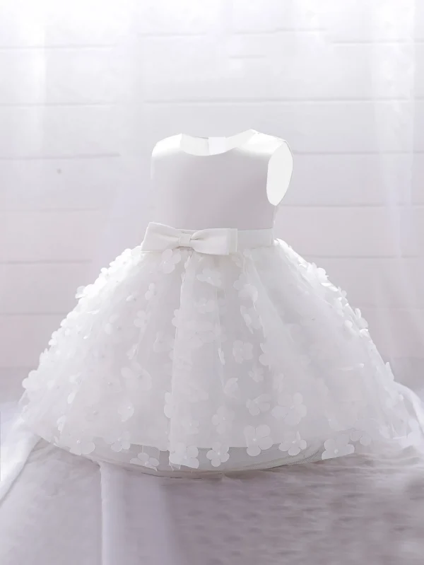 Robe demoiselle tulle fleurie – Image 3