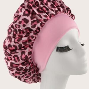 1 pc bonnet satin léopard