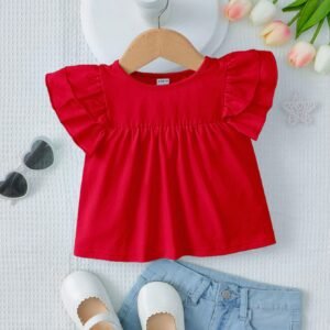 T-shirt manches volantées princesse