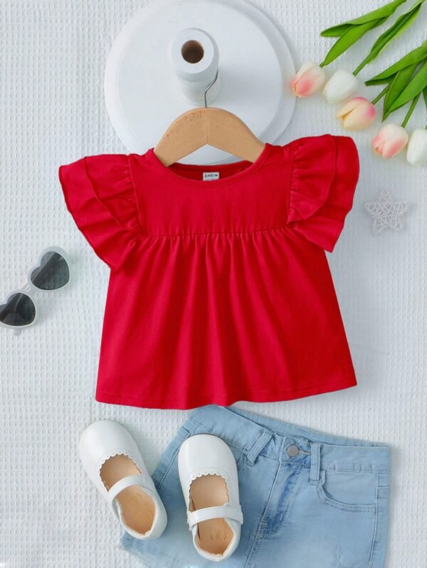 T-shirt manches volantées princesse