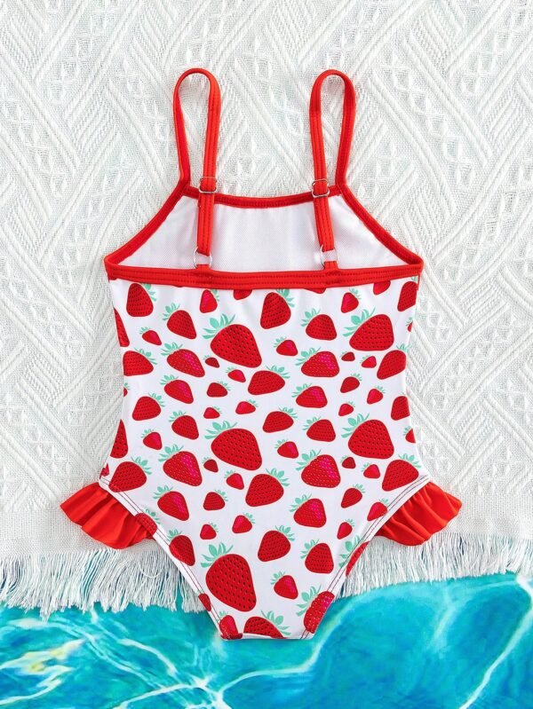 Maillot bain fraise volants – Image 2