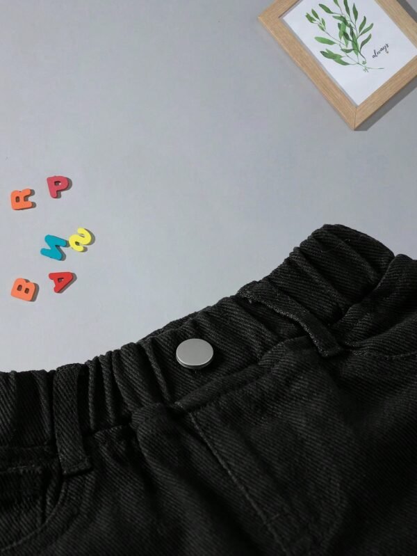 Pantalon jean noir ample – Image 3