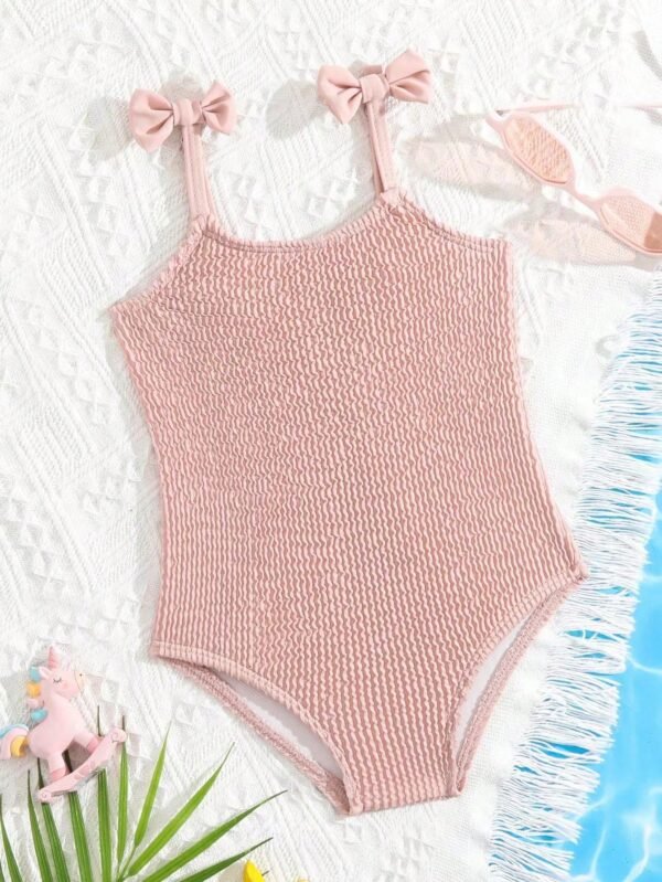 Maillot bain rayures nœud