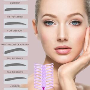 8 pcs pochoirs sourcils réutilisables