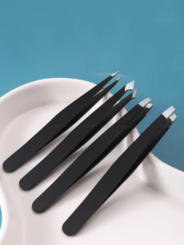 4 pcs pinces sourcils acier