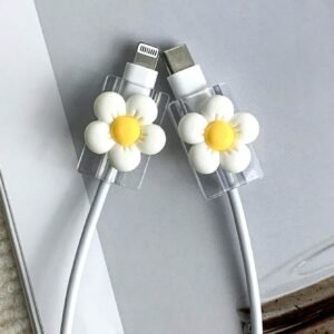 2 protège câble fleur