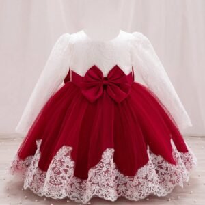 Robe soirée dentelle bicolore