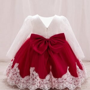 Robe soirée dentelle bicolore