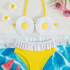 Top plage volants floral