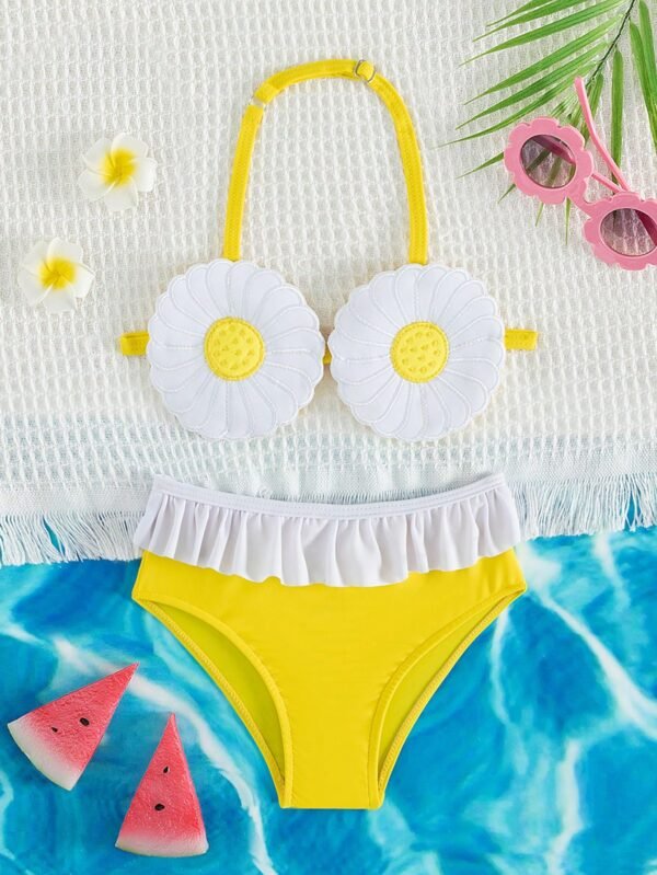 Top plage volants floral