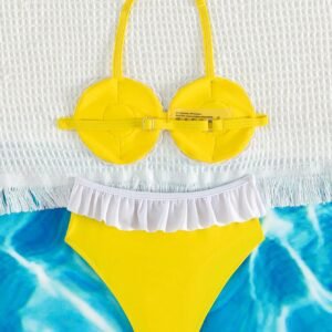 Top plage volants floral