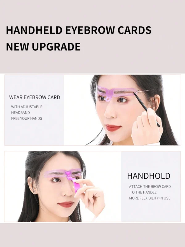 8 pcs pochoirs sourcils réutilisables – Image 6