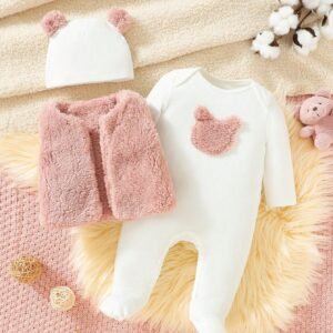 3 pcs veste ourson maison