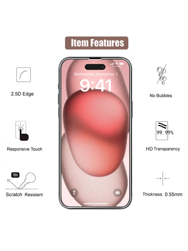 3 pcs verre iPhone 13 – Image 6