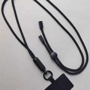 Dragonne noire élastique téléphone