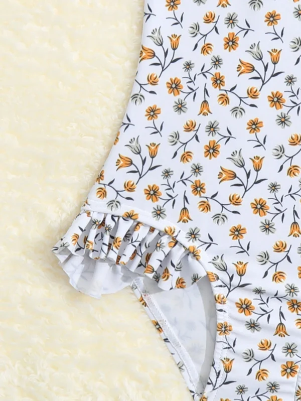 Maillot bain fleuri volants – Image 3