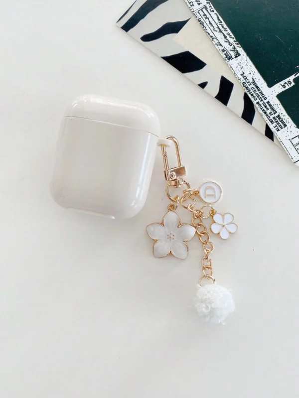 Coque fleurs blanches AirPods – Image 4