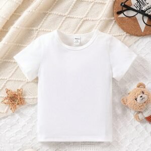 T-shirt col rond unicolore bébé