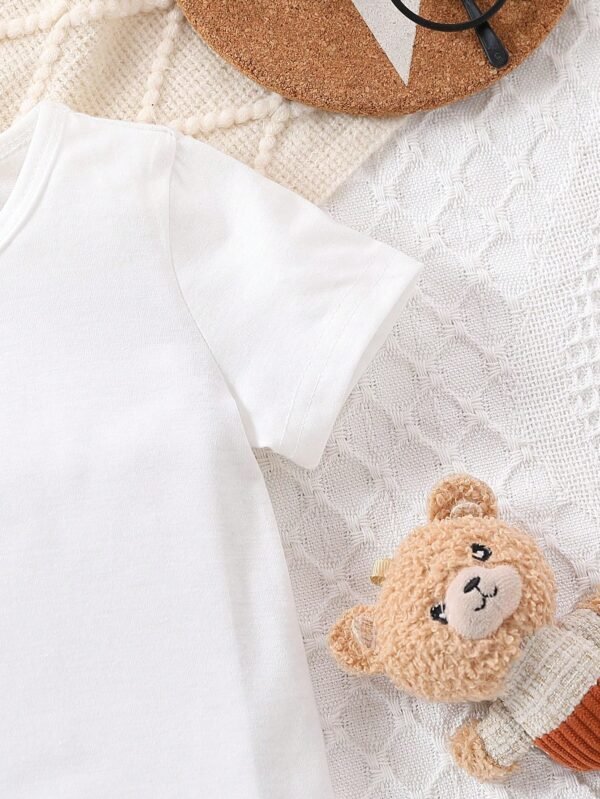 T-shirt col rond unicolore bébé – Image 5