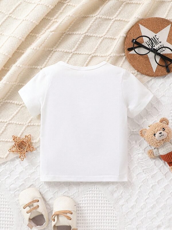 T-shirt col rond unicolore bébé – Image 7