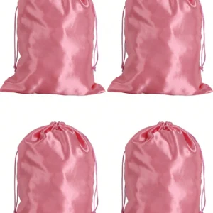 4 pcs sacs perruque satin
