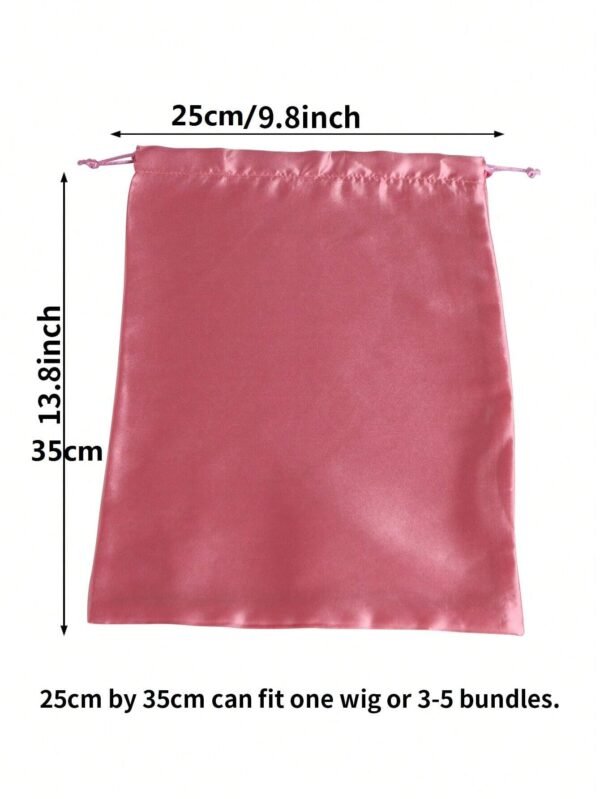 4 pcs sacs perruque satin – Image 3