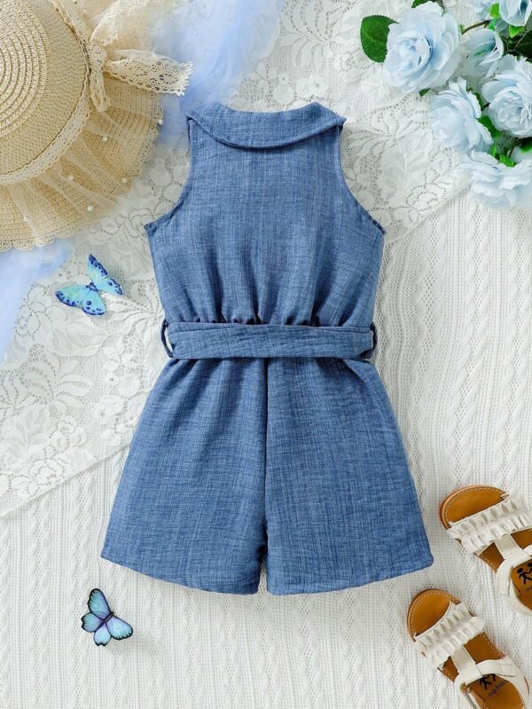 Barboteuse col froissé denim – Image 2