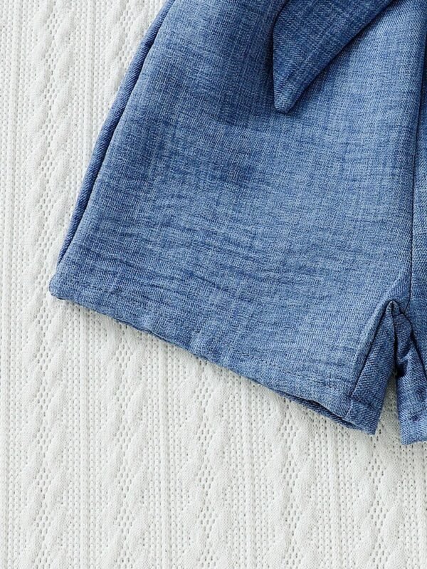 Barboteuse col froissé denim – Image 6